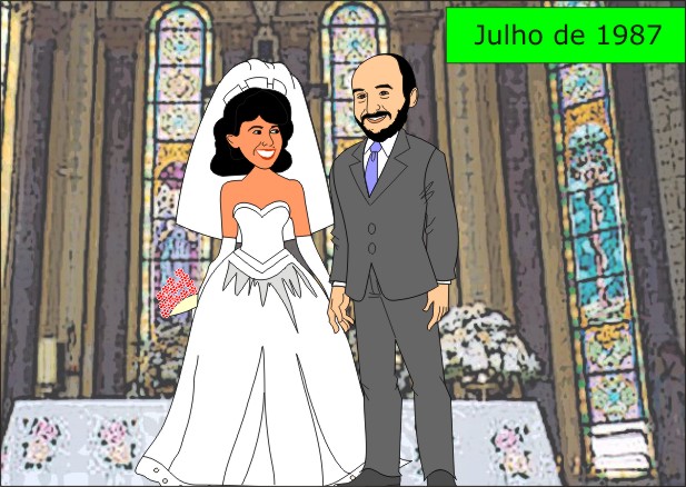 Retrospectiva do casal Johon e Socorro para aniversário de casamento